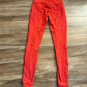 Vibrant Red Lululemon Leggings
